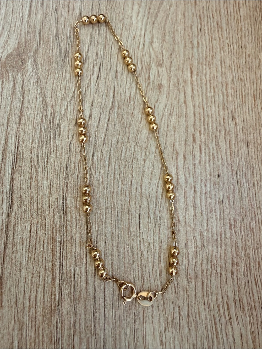 Italy 925 Gold Beaded bracelet